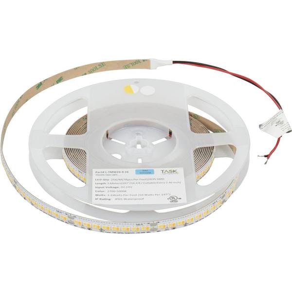 16' 24 volt 2,700K-5,000K CCT Selectable Waterproof Coated Tape Light